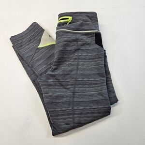 Lululemon Pace Rival Crop 22" Women's 6 Space Dye Twist Dark Slate Fatigue Green